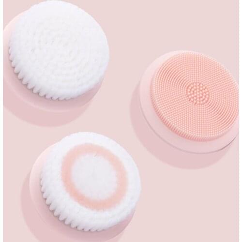 Silicone/Soft/Hard Replacement Brush Heads for Liberex Ultrasonic Facial Cleansing Brush with UV Sterilization Base
