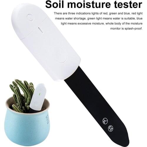Smart Home With Light Indicator Detect Garden Portable Accurate Plant Humidity Meter Soil Moisture Tester Flower Monitor Dry Wet