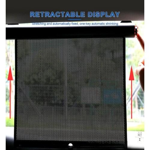 Universal Car Side Window Sun Shade Protector Auto Shade Roller Retractable Sunshade for Rear Windows with Suction Cups