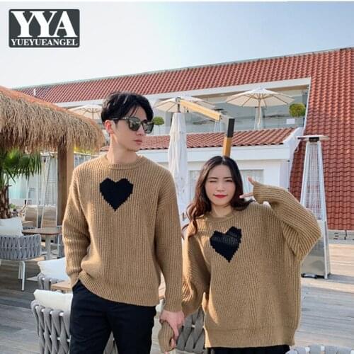 Women Pullover Sweater Loose O Neck Long Sleeve Casual Knitting Tops 2021 Spring Autumn Couple Clothes Fashion Lovers Sweater