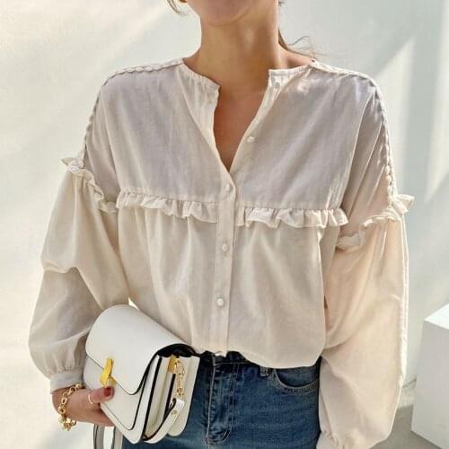 ZHISILAO Fashion Patchwork Blouse Women Vintage Solid Office Ladies Long Sleeve Shirts Mujer Spring Summer 2021 Tops Pink