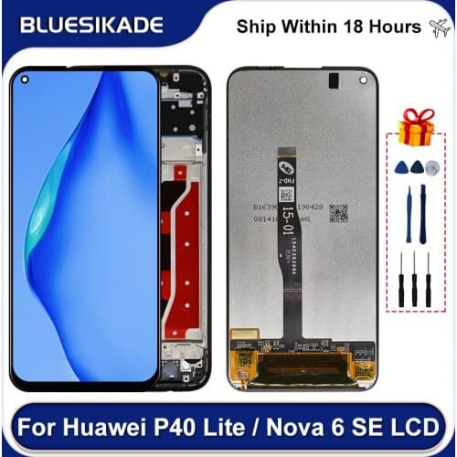 6.4" For Huawei P40 Lite Display LCD Touch Screen For Huawei Nova 6SE LCD Digitizer JNY-AL10 JNY-TL10 Display Replacement Parts
