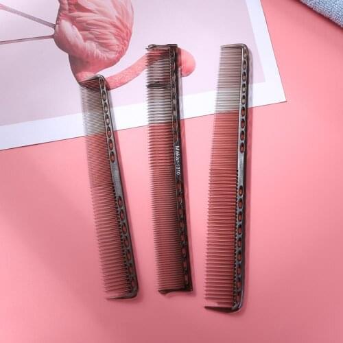1pc Combs Anti-Static Women Men Carbon Salon Barber Hairdressing Hair Brush Heat-resistant Styling Tool