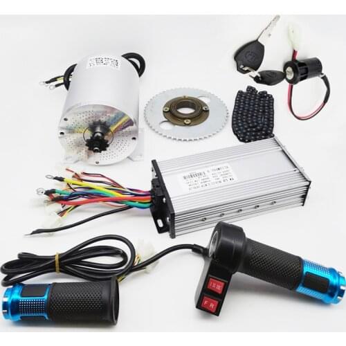 36V48V60V 500W-3000W Electric Brushless High Speed BLDC Motor kit with Digital twist Throttle for Scooter Go Kart Bicycle EBike