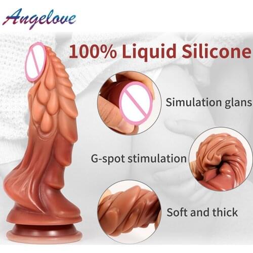 7.8 Inch Kylin Huge Dildos Liquid Silicone G Spot Clitoris Stimulate Penis Sex Toys for Adult 18 Dragon Dick Sucker Masturbator