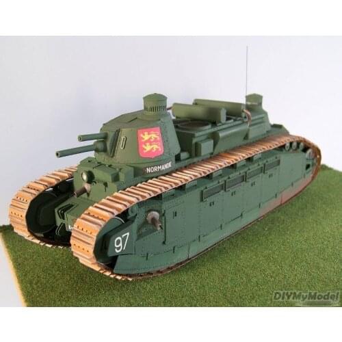 DIYMyModeI French FCM 2C heavy tank DIY Handcraft Paper Model KIT Handmade Toy Puzzles Gift Movie props