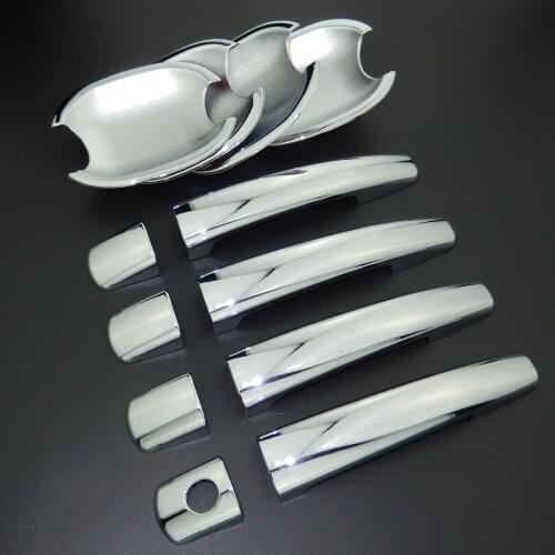For Peugeot 207 208 308 407 3008 For Citroen C4 C6 Jumpy ABS Car Styling Chrome Side Door Handle Cover & Door Bowl Cover