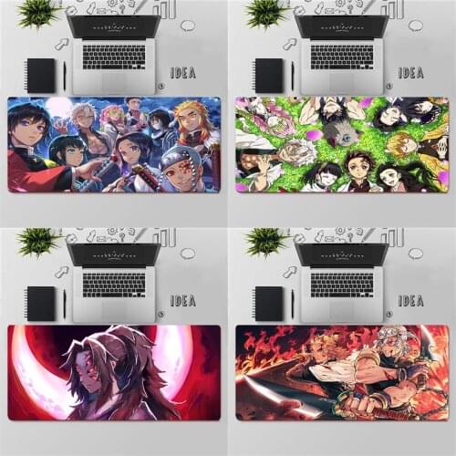 Gaming Mouse Pad Large Mouse Pad PC Gamer Computer Mouse Mat Big Mousepad Keyboard Desk Mat Kimetsu no Yaiba Anime XXL Mause Pad