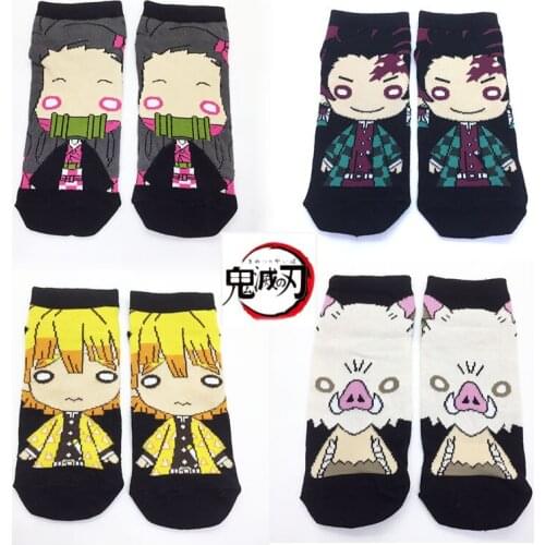 Demon Slayers Blade Short Socks Spirited Away Cute Breathable Cotton Socks Socks Cosplay Anime