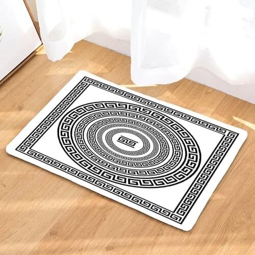 45*75CM Bohemian Indian Greek style Bathroom Carpet Bath Mat Set 3D Printed Bathroom Floor Carpet Toilet Rugs WC Doormat