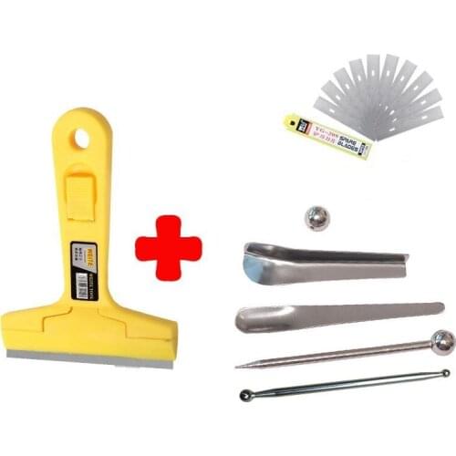 Beautiful seam stainless steel yin and yang angle ceramic tile professional pressure seam edge scraper plate steel ball set