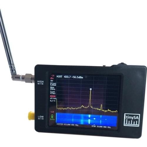 Mini Spectrum Analyzer Handheld Tinysa 2.8" Touch Screen Display with Battery Input Frequency Range High Input Mode 100/350MHz