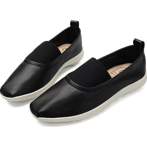Womens Shoes Fashion Women Flats Genuine Leather Loafers Womens Moccasins Flats Ladies Shoes Female Slip On Ballet Flat Shoes