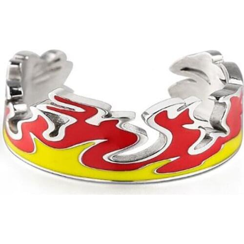 Stainless Steel Red Dragon Men Punk Rock Finger Ring Jewelry Gift For Him Size 6 and 8