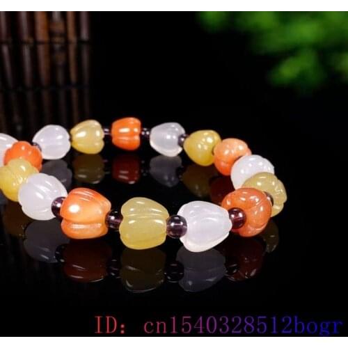 Jade Apple beads Bracelet Jadeite Amulet tie Green Gifts Natural Charm Bangle Jewellery Fashion