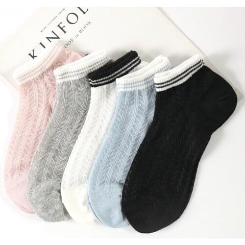 New Womens Stockings Summer Crystal Stockings Jacquard Short Tube Crystal Stockings Fashion Rib Cross Cut Ultra Thin Stockings