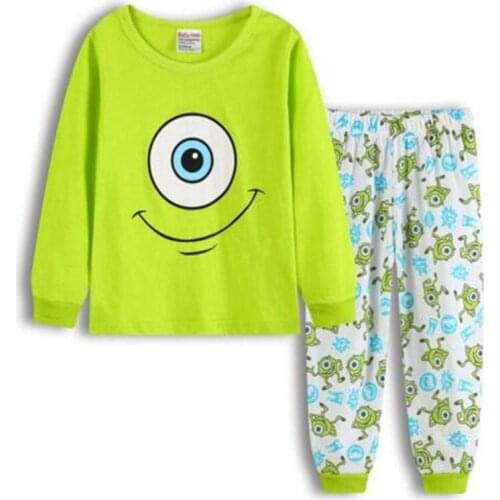 Newest Animal Baby Girls Pajamas Suits 2-7 Years Children Pyjamas Sets Boys Clothes T-Shirts Pant Sleepwear 100% Cotton