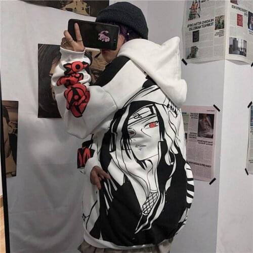 Autumn Winter Couples ins Hoodies Japanese Naruto Casual Loose New-Fashion Style Streetwear Sweatshirt 2020 New Brand Tops