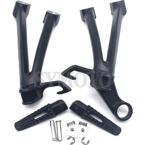 Motorcycle Rear Passenger Foot Pegs For Suzuki GSXR 600 750 2008 2009 2010 Bracket Footrests Footpegs GSXR600 GSXR750 Foot Rests