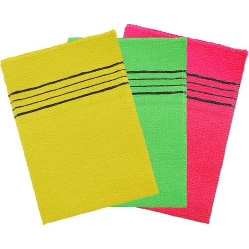 1PC Random Double-sided Towel Korean Exfoliating Bath Washcloth Body Scrub Shower Towel Portable For Adults Coarse Grain Towel
