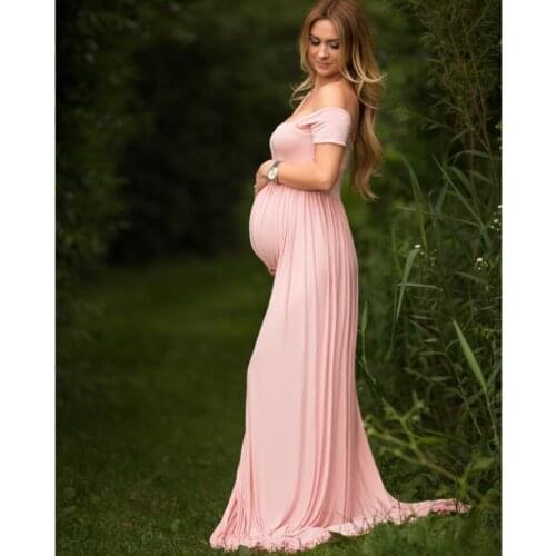 Maternity Photography Props Pregnancy Clothes Maxi Maternity photography Dress Cotton Maternity Dress For photography Props