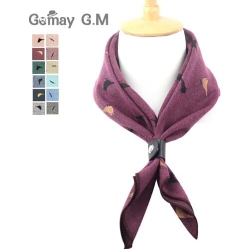 Scarf Men Women Fashion Print Mens Scarves Autumn Winter Cotton Scarf Casual 60*60CM Pocket Square for Party Gifts Adult Wrap