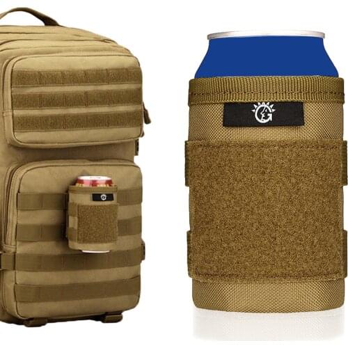 Tactical Bottle Pouch Military Molle Pouch Bottle Beer Cans Cover Army Sports Mini Kettle Bag Outdoor Camping Hunting Bags
