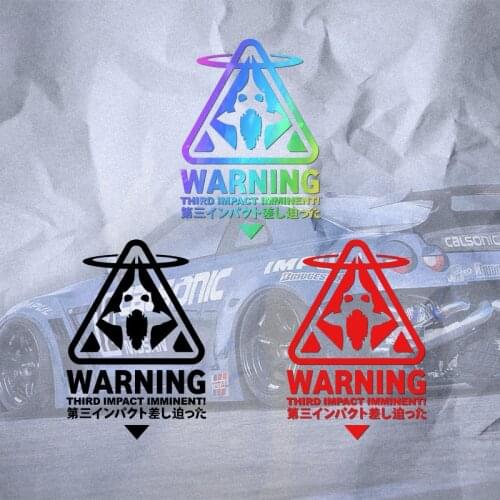 Car Styling Vinyl Decals Warning Auto Window Tail Third Impact Imminent