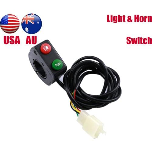 Horn Switch Head Direction Light On Off Button Electric Scooter Bicycle ATV