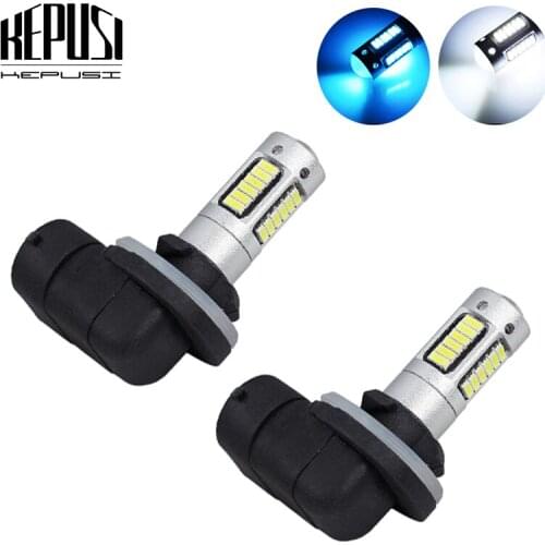 2x H27 led 881 Automobiles Car Lights bulb Car Fog lamp 30 SMD 4014 White Ice Blue Car styling H27W/2
