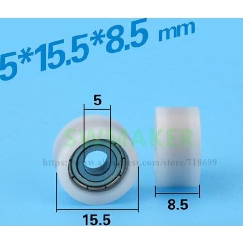 5*15.5*8.5mm F type bearing, pulley, planar insert, , small wheel, POM Door and window pulley