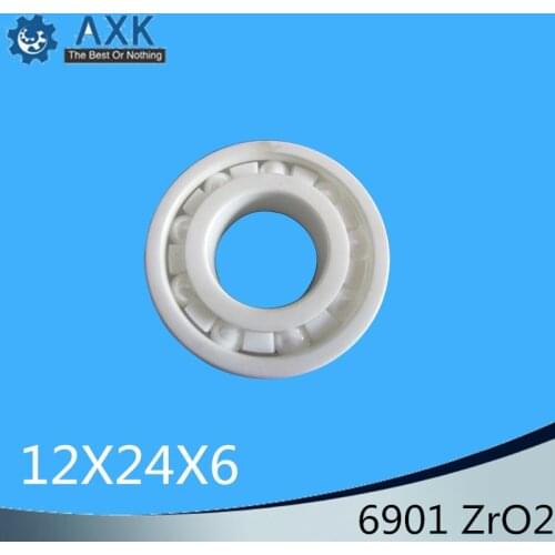 6901 Full Ceramic Bearing ( 1 PC ) 12*24*6 mm ZrO2 Material 6901CE All Zirconia Ceramic 6901 Ball Bearings