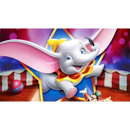 Disney 5D DIY Diamond Painting Cartoon Dumbo Cross Stitch Kits Full Round Square Diamond Embroidery Mosaic Home Decor Gift