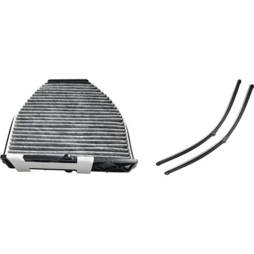 3 Pcs Car Accessories: 1 Pcs Cabin Air Filter & 2 Pcs Front Window Windshield Wiper Blades