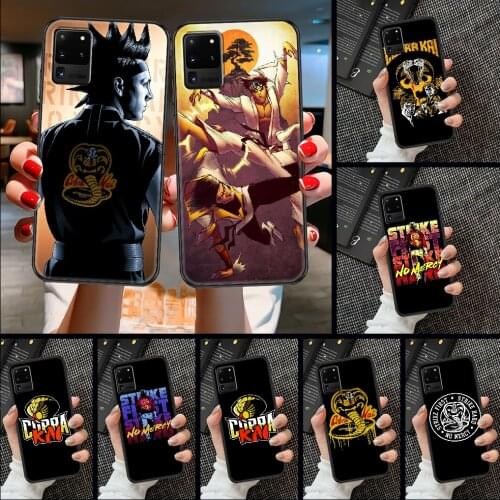 Cobra Kai Phone case For Samsung Galaxy Note 4 8 9 10 20 S8 S9 S10 S10E S20 Plus UITRA Ultra black silicone prime fashion shell