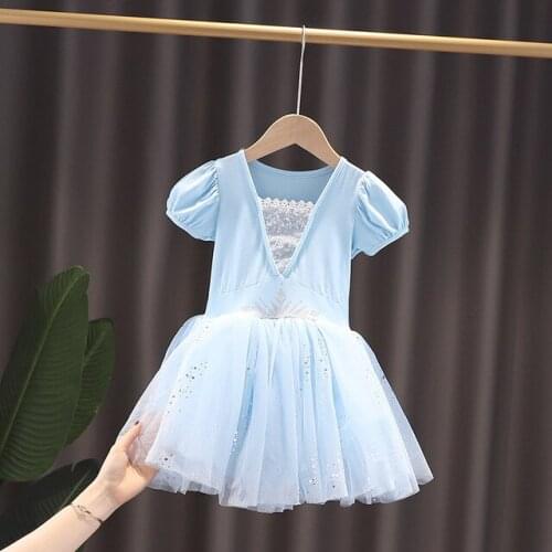 Children Cotton Gymnastics Leotard Ballet Dress Kids Short Sleeve Dance Leotard Tutu Dance Wear Ballerina Clothes for Girls