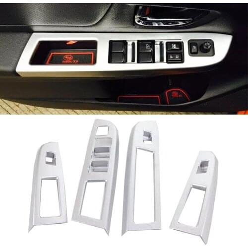 For Subaru XV 2012 2013 2014 2015 Car ABS Matte Armrest Handrail Inner Door Window Glass Switch Panel Cover Trim Frame Parts