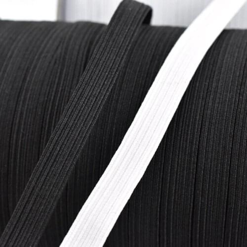 100 Yards/Lot 3/6mm High Elastic Sewing Elastic Band White and Black Fiat Rubber Band Waist Band Elastic Ribbon Stretch Rope DIY