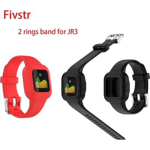 Fivstr 2 Rings Silicone Adjustable Children Watch Strap Wrist Band For Garmin Fit JR3/Vivofit JR3