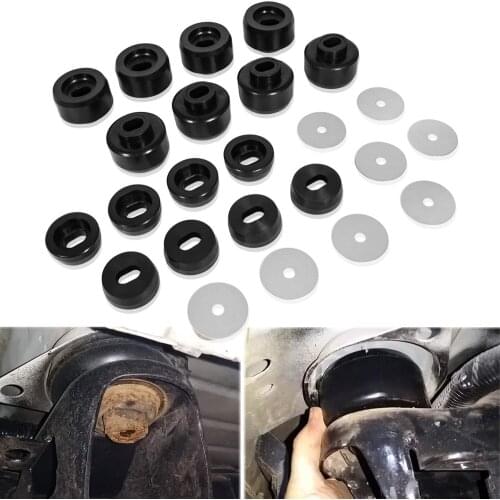 Chuang Qian 7-141 Body and Cab Mount Bushing Kit for 1999-2014 Chevy Silverado & Sierra 2WD/4WD 1500/2500 Polyurethane Black