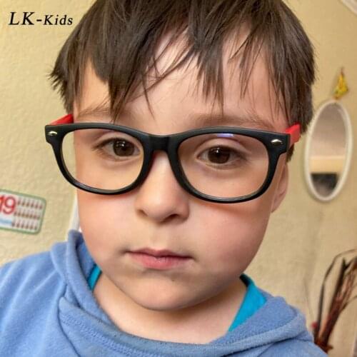 LongKeeper Kids Anti Blue Light Blocking Glasses Children Optical Frame Eyeglasses Boys Girls Computer Silicone Eyewears UV400