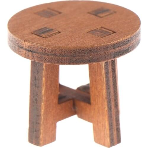 Mini Wooden Simulation Chair Furniture Model Toys for Doll House Decoration 1/12 Dollhouse Miniature Accessories