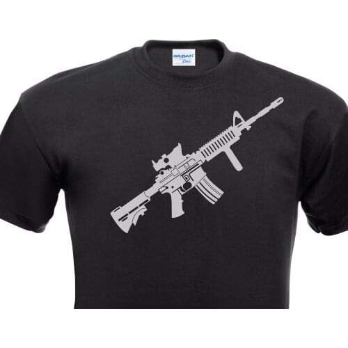 2019 Fashion Graphic design T-Shirt M4 A1 Sturmgewehr Karabiner M16 Machine Gun Waffe Weapon Us Armycasual Homme Tee shirt
