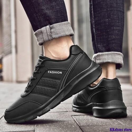 Men Casual Shoes Leather Sneakers Men Shoes High Quality Comfortable Male Boots Outdoor Light Walking Footwear Mens Shoes