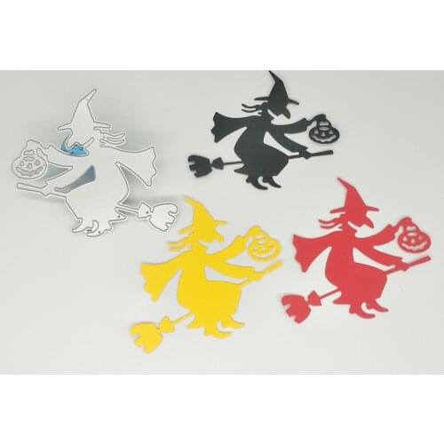 New Halloween wizard, witch metal cutting mold photo album cardboard DIY gift card decoration embossed crafts