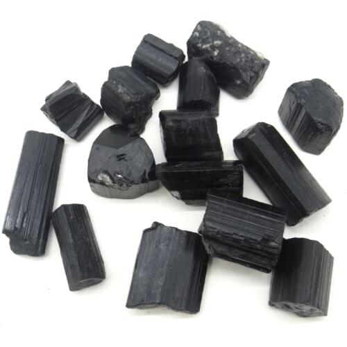 Natural Black Tourmaline Gravel Raw Gemstone Mineral Specimen Irregular Crystal Healing Jewelry Making Eliminate Magnetism 1pc