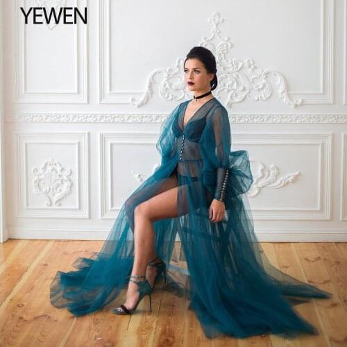 Custom Sizes See Though Simple Maternity Dress Long Tulle Maternity Gown for Photography 2021 Dresses Woman Party Night