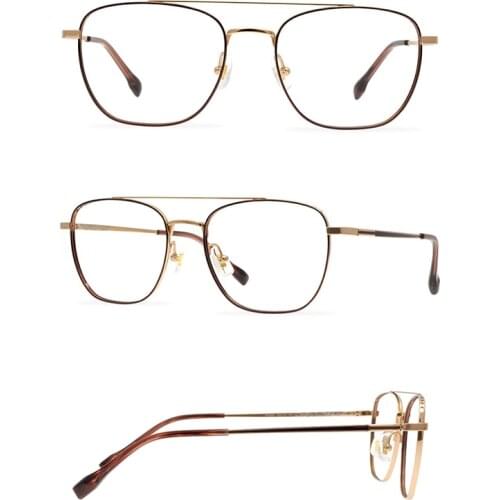 Belight Optical Men Women Titanium Pilot Avaitor Shape Ultra Light Color Spectacle Frame Precription Lens Eyewear HK3083