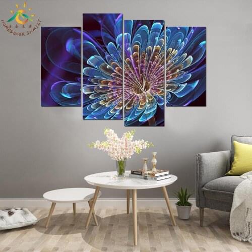 Phasing Abstract Flower Modern Home Wall Decor Canvas Picture Art PrintsPoster Canvas Painting Decorative Pictures Living Room