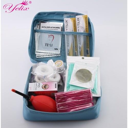 Professional Makeup Eye Lashes Glue Tools kit Nutural False eyelash extension Glue tool mink eyelashes Makeup Tools set 12 kinds